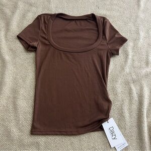 Solid color slim fit short sleeve